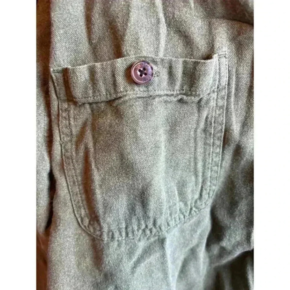 Duluth Trading Co Army Green Flannel Button-Down Shirt Men's Size XL - Picture 2 of 6
